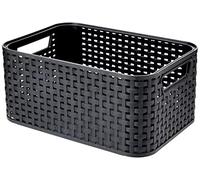 Curver 205826 - Almacenamiento de Segunda generación Polipropileno Basket, mira Mimbre, pequeña