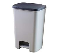 Curver, 225360, Cubo De Basura Essentials, Cuerpo Gris / Tapa Antracita, 30,3 x 29,4 x 42,8 cm