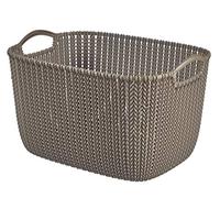Curver 226165 Cesta de almacenaje Rectangular Tejer plástico marrón 38,5 x 28,5 x 23,5 cm, 19 L