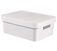 Curver Caja con tapa 229282, 11 L, 27 x 36,3 x 13,8 cm, Blanco