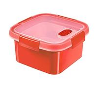CURVER 249954 Caja de conservación, cocción al Vapor Microondas, Cuadrada, 1,1 l - Reciclado (Smart Eco Line), Plástico