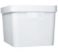 CURVER, Bandeja de almacenamiento Infinity 17L, blanco, 35,5 x 26,2 x 21,9 cm, plástico reciclado