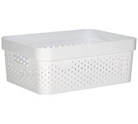 CURVER, Bandeja Infinity 11L, blanco, 35,6 x 26,6 x 13,6 cm, plástico reciclado