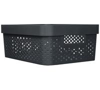 CURVER | Bandeja Infinity 11L, gris antracita, 35,6 x 26,6 x 13,6 cm, plástico reciclado