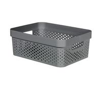 CURVER | Bandeja Infinity 11L, gris antracita, 35,6 x 26,6 x 13,6 cm, plástico reciclado