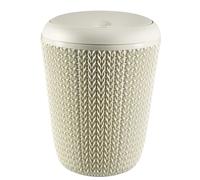 Keter Papelera para el baño Knit, Blanco Oasis, 20.4x20.4x27.5 cm, 235057