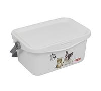 Curver - Caja para golosinas y Alimentos para Animales, contenedor de croquetas 3L para Perros y Gatos, 25,7 x 17,7 x 11,3 cm, Color Blanco