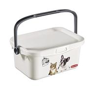 CURVER - Caja para golosinas y Alimentos para Animales, contenedor de croquetas 3L para Perros y Gatos, 25,7 x 17,7 x 11,3 cm, Color Blanco