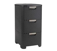 Curver Cajonera Style 206313 3 cajones 14 L con patas color chocolate