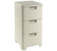 Curver - Cajonera Style de 3 Cajones 14L, Patas, Color Blanco
