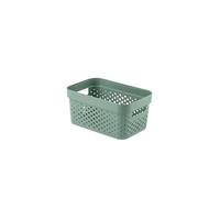 CURVER - Cesta de almacenamiento Infinity 4,5 L, apilable y encajable, 12,3 x 26 x 17,5 cm, color verde