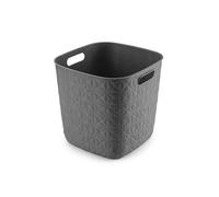 Curver – Cesta de almacenamiento Softex 15L, ligera, apilable y práctica, 100% reciclada, gris