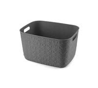 Curver - Cesta de almacenamiento Softex 19L, diseño elegante, ligero, apilable y práctico, 100% reciclado, 37 x 29 x 22 cm, color gris