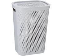 Curver - cesta de ropa infinity 59l. hamper dots con tapa - con asas -