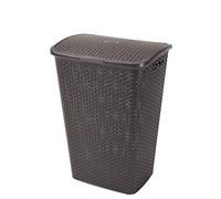 CURVER - Cesta de Ropa MyStyle 55L. Hamper con Tapa - con Asas - Color Chocolate