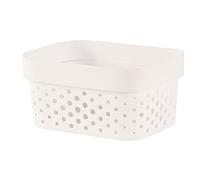 Curver | Cesta Infinity Dots Xs 1,4 l reciclaje, blanco, 100% material reciclado, 17 x 12,6 x 8,4 cm
