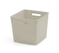 Curver - Cesta Organizadora Multiusos MyStyle 25L. con Asas - Color Blanco Vintage