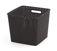 Curver - Cesta Organizadora Multiusos MyStyle 25L. con Asas - Color Chocolate
