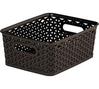 Curver - Cesta Organizadora Multiusos MyStyle M 13L. con Asas - Color Chocolate