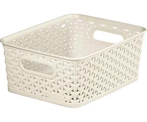 Curver - Cesta Organizadora Multiusos MyStyle S 4L. con Asas, Blanco (Off White) (196859)