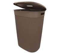 Curver - Cesto de ropa sucia multiusos, marrón, blanco o gris, asas laterales, resistente al agua y fácil de limpiar, plástico reciclado, cesta colada, diseño moderno y elegante, accesorios de hogar,