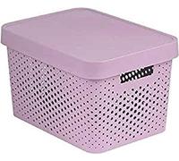CURVER Cinta elástica y depósito Infinity 17L con Tapa, plástico, Rosa, 36 x 27 cm