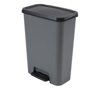 Curver Compatta Duo Papelera 23L+23L - Gris/Negro