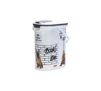 Curver Contenedor de pienso para perros, 4 kg/10 L, sellado de goma antiolores, decorado