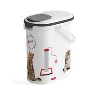 Almacenador de comida con asa para gatos color Blanco