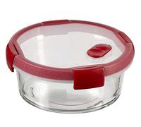 CURVER Cook Recipiente de Vidrio, Transparente/Rojo, 1.2 L