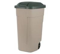 CURVER - Cubo Contenedor de Basura Exterior 100 L. - Color Topo - con Tapa