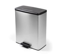 Curver Cubo de basura 2x26 L Deco Bin Duo con pedal plateado 251002