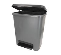 Curver Kis - Papelera compacta con Pinzas para Puerta (38 x 28 x 43 cm, 25 L), Color Gris