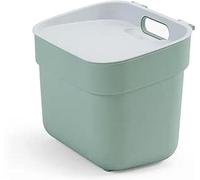 Curver - Cubo de basura de Tri 5L listo para recolectar, ideal para debajo del fregadero, con soporte de pared, cocina, compost, cuarto de baño, lavadero, 100% reciclado, color verde