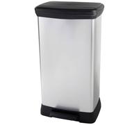 Curver Cubo de basura, DECO DUO PEDAL BIN 23+23L, plateado