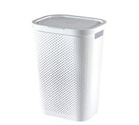 Curver 231007 - Cesta de la ropa Infinity 59 L, 41.7 x 33.1 x 58.2 cm, color blanco