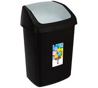Curver Cubo de Basura Swing 10L, Negro/Gris, 10 L
