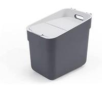 Curver - Cubo de basura y reciclaje Ready To Collect 20L, Con soporte para pared o puerta, Ideal para Cocina o cuarto de baño, 100% reciclado, Color gris