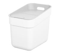 Curver - Cubo de basura y reciclaje Ready To Collect 20L, Con soporte para pared o puerta, Ideal para Cocina o cuarto de baño, 100% reciclado, Color blanco