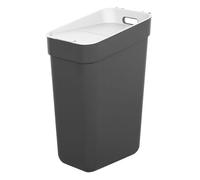 Curver - Cubo de basura y reciclaje Ready To Collect 30L, Con soporte para pared o puerta, Ideal para Cocina o cuarto de baño, 100% reciclado, Color gris