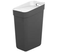 Curver - Cubo reciclaje Ready To Collect, diseño modular apilable, fabricado con plástico reciclado, doble apertura, asa ergonómica, fijación interior para bolsa, pegatinas de clasificación, soporte