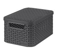 Curver, curver caja de almacenamiento, polipropileno, negro, 29 x 20 x
