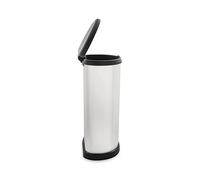 CURVER Deco Bin Cubo de Basura de 40 litros, Plateado, 34.9 x 45350 x 68