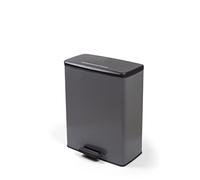 Curver Papelera dúo Decobin Duo – 26+26 L – Antracita (versión antigua)