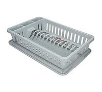 CURVER, Escurridor de plástico pequeño, con Bandeja, Gris, 26 cm