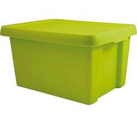 Curver Essentials 6302091 Caja de almacenaje para apilar, plástico (39 x 30 x 21 cm, 16 l), color verde