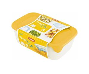 Curver Fresh&Go Juego de Recipientes para Alimentos Amarillo 2l+1l+0,5l