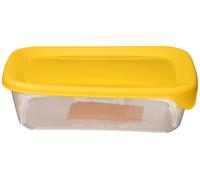 Curver fresh & go rectangular 0,5l, transparente y naranja, 14.7x10.7x