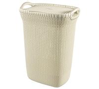 Cesta para la ropa Curver Knit Cesto Colada con 2 asas de 57 litros Color crema