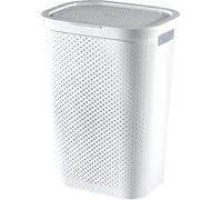 Curver Hamper- Baúl para la colada 60L, Cesto de ropa, 44x35xH60, 100% material reciclado, Blanco